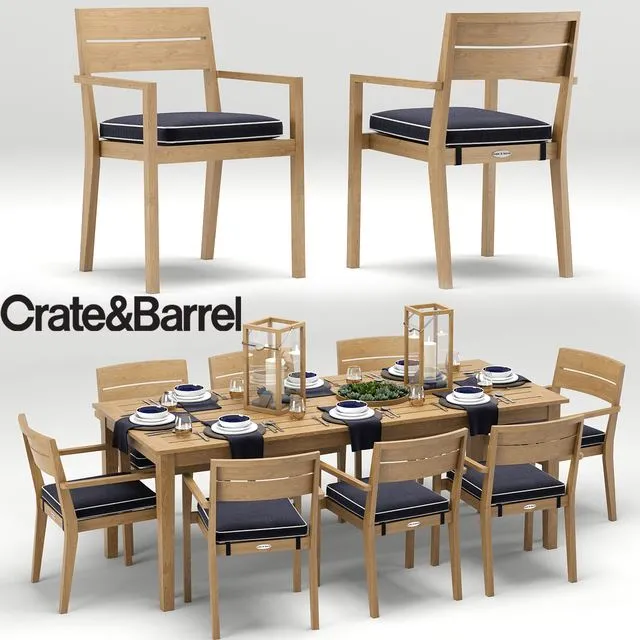 Regatta Dining Collection Crate&Barrel 3dsMax Model
