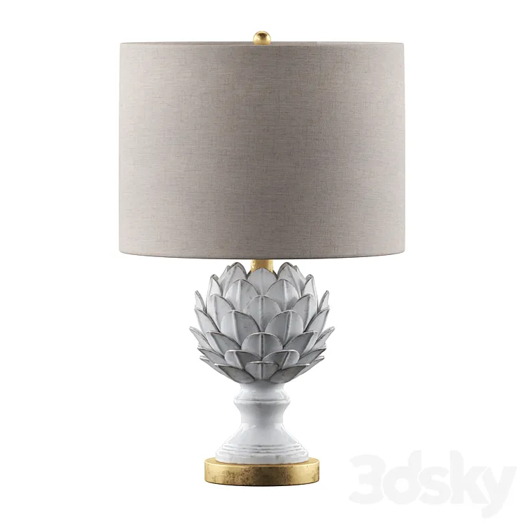 Regina Andrew Leafy Artichoke Ceramic Table Lamp 3DS Max