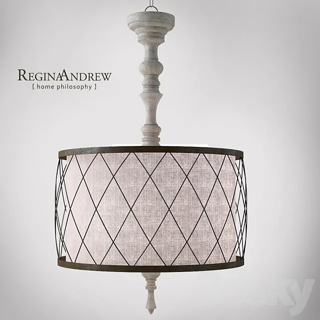Regina Andrew Lighting Gesso Spindle Chandelier 3ds Max
