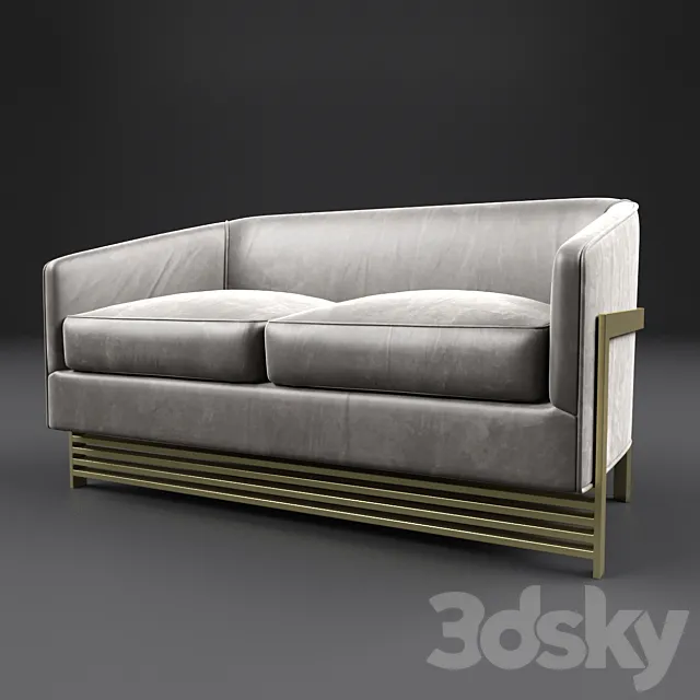 Reginald leather sofa 3DS Max Model