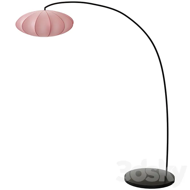 REGNSKUR REGNSKUR _ SKAFTET SKAFTET Arched floor lamp pink _ black 3ds Max