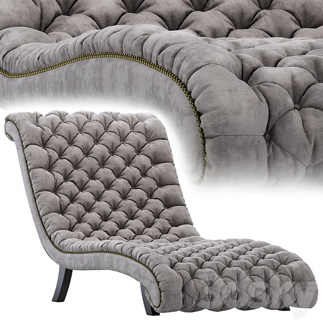 Relax Chair Desire Velvet Silver 3ds Max