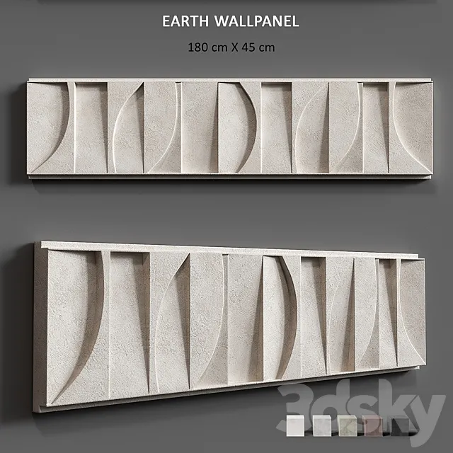 Relief Earth Wallpanel 3DSMax File