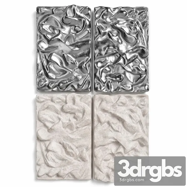 Relief metal and plaster wall panel