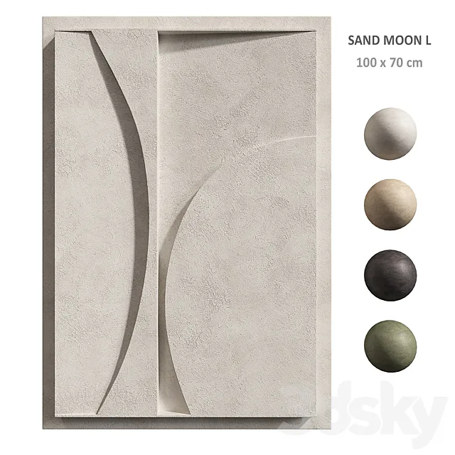 Relief Sand Moon L 3ds Max