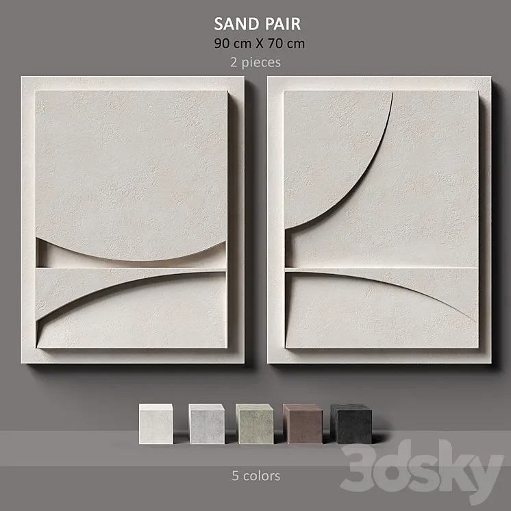 Relief Sand Pair 3DS Max
