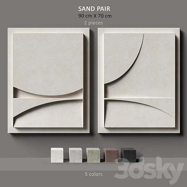 Relief Sand Pair 3DSMax File