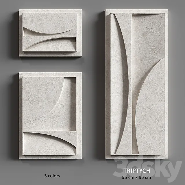 Relief TRIPTYCH 3ds Max