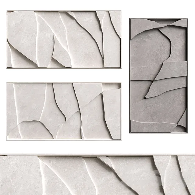 Relief Triptych no 12 3ds Max