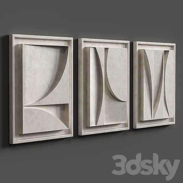 Relief TRIPTYCH SAND 3DS Max Model