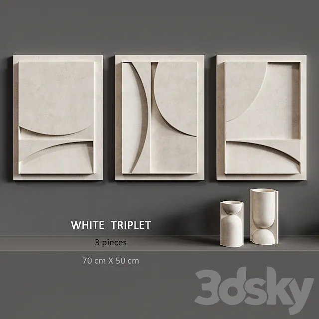 Relief White Triplet 3DS Max Model