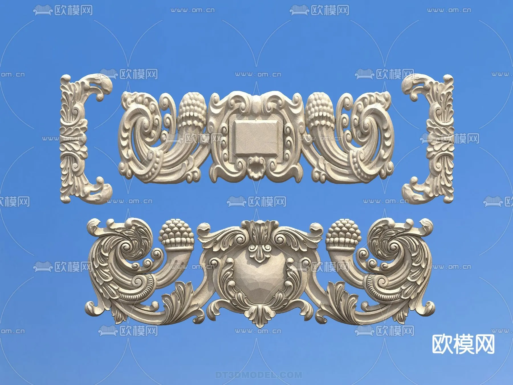 Relief with Pattern – 3D Models for Interior Decoration – 016