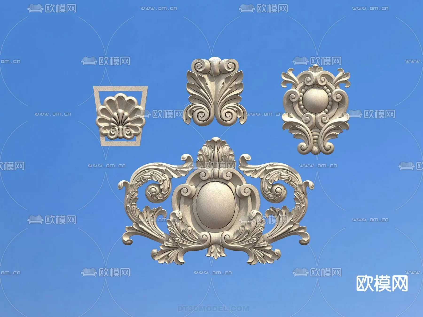 Relief with Pattern – 3D Models for Interior Decoration – 022