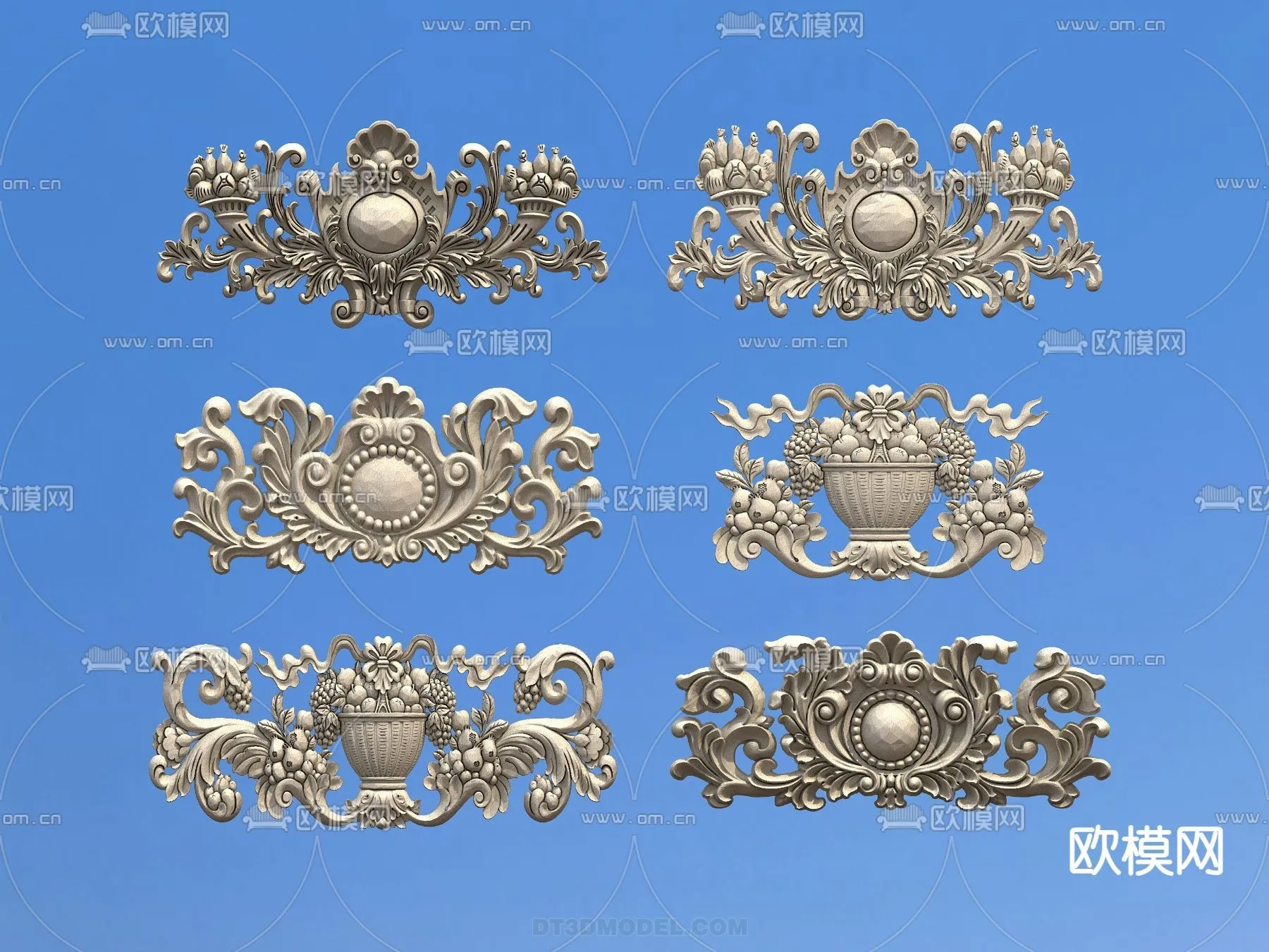 Relief with Pattern – 3D Models for Interior Decoration – 026