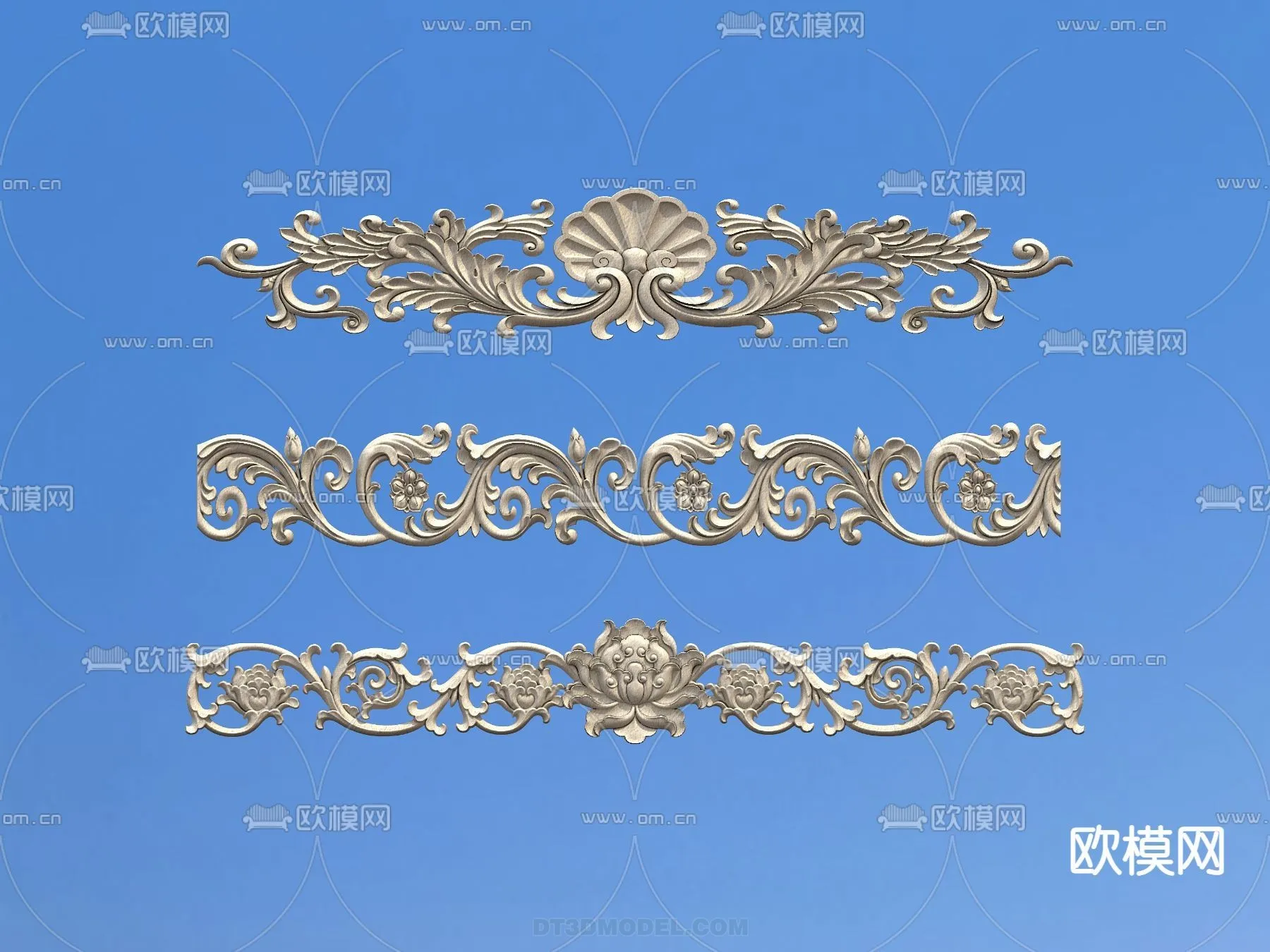 Relief with Pattern – 3D Models for Interior Decoration – 027