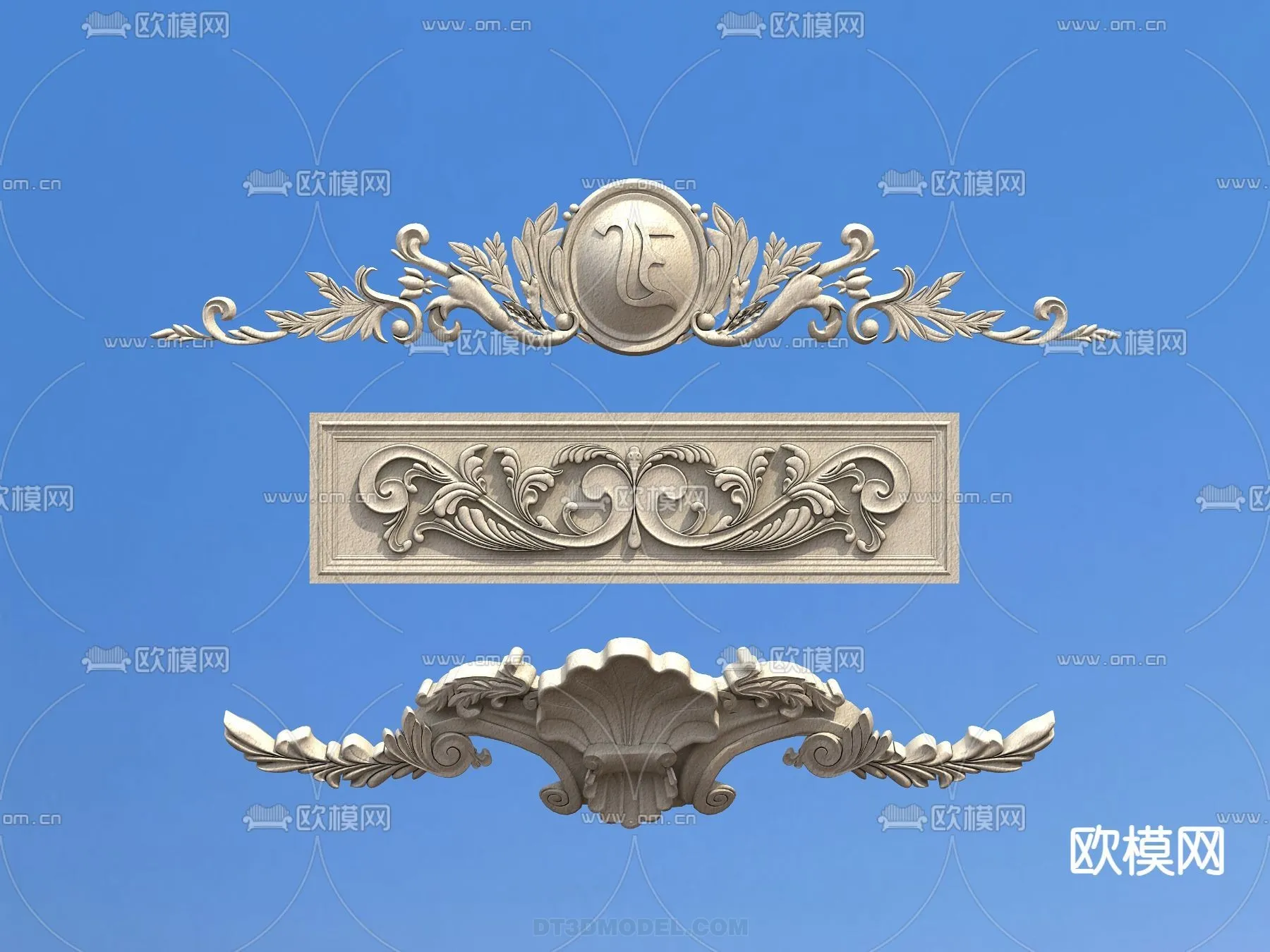 Relief with Pattern – 3D Models for Interior Decoration – 031