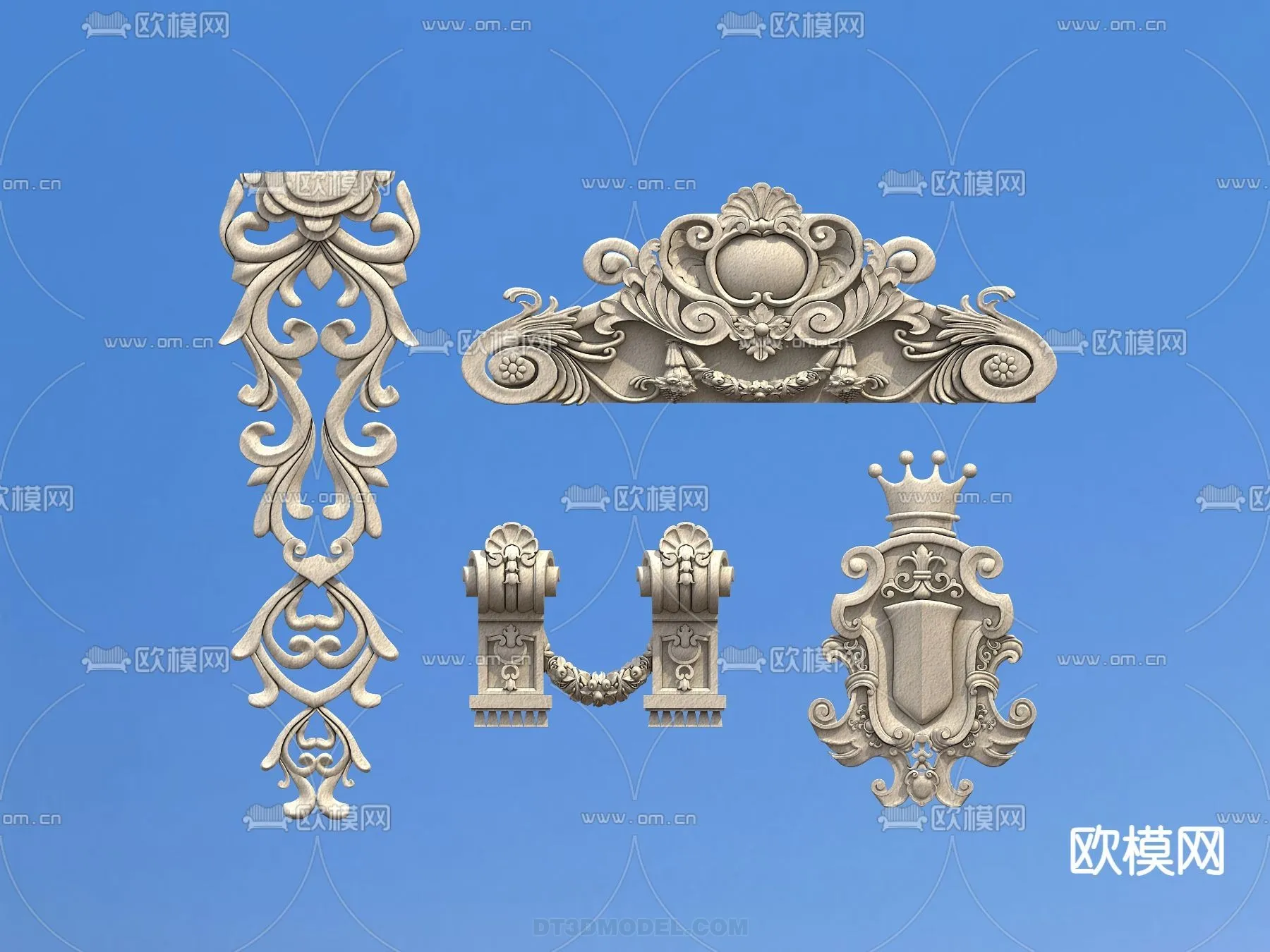 Relief with Pattern – 3D Models for Interior Decoration – 032