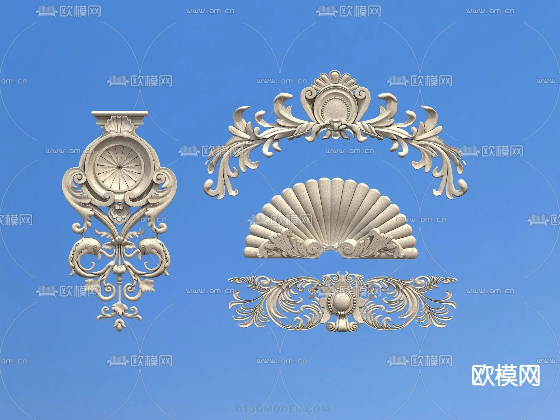 Relief with Pattern – 3D Models for Interior Decoration – 034