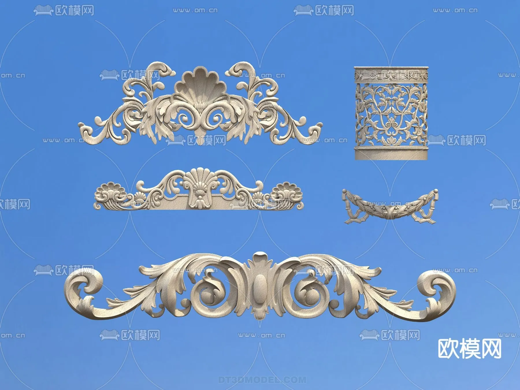 Relief with Pattern – 3D Models for Interior Decoration – 037