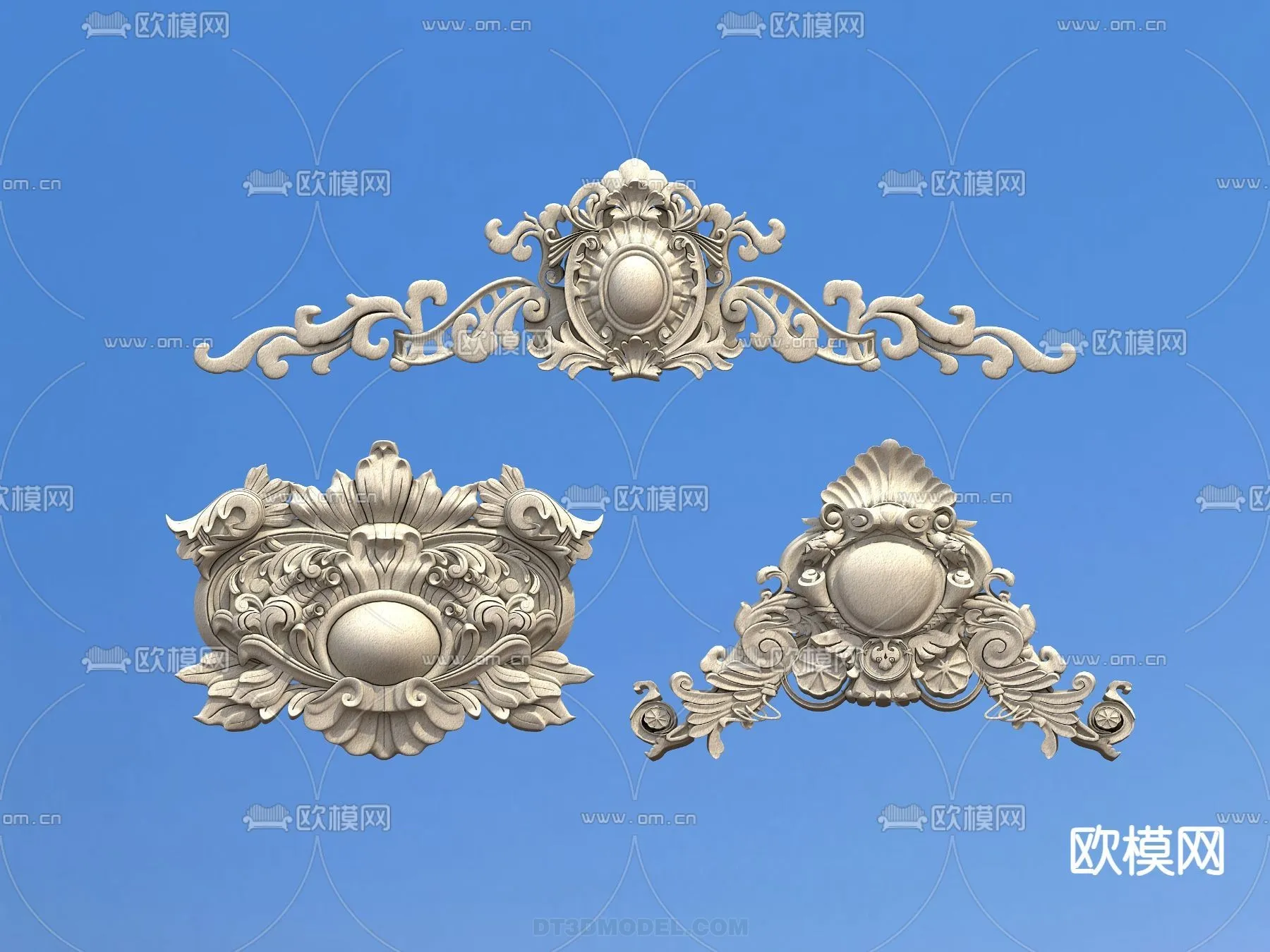 Relief with Pattern – 3D Models for Interior Decoration – 038