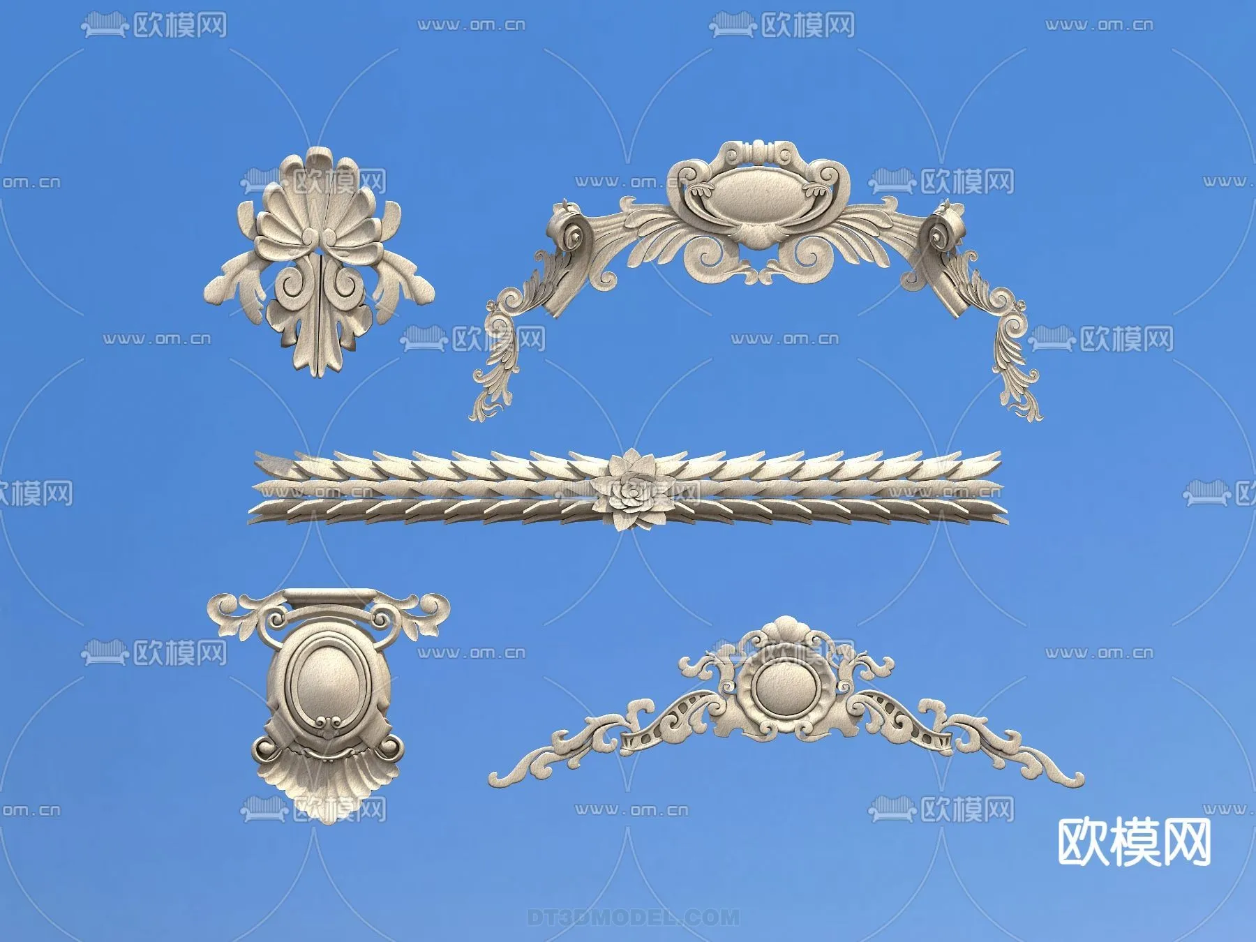 Relief with Pattern – 3D Models for Interior Decoration – 039