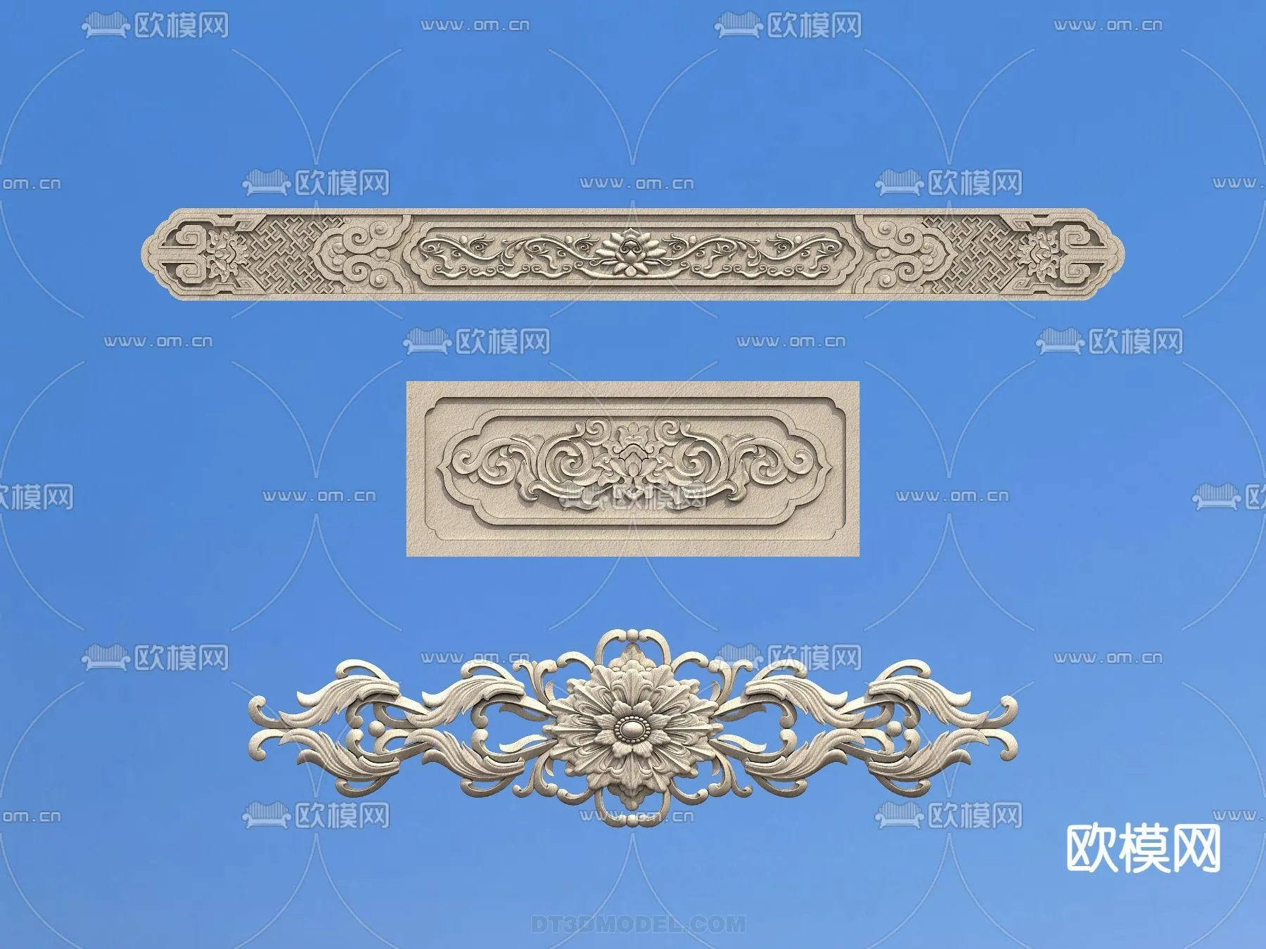 Relief with Pattern – 3D Models for Interior Decoration – 043