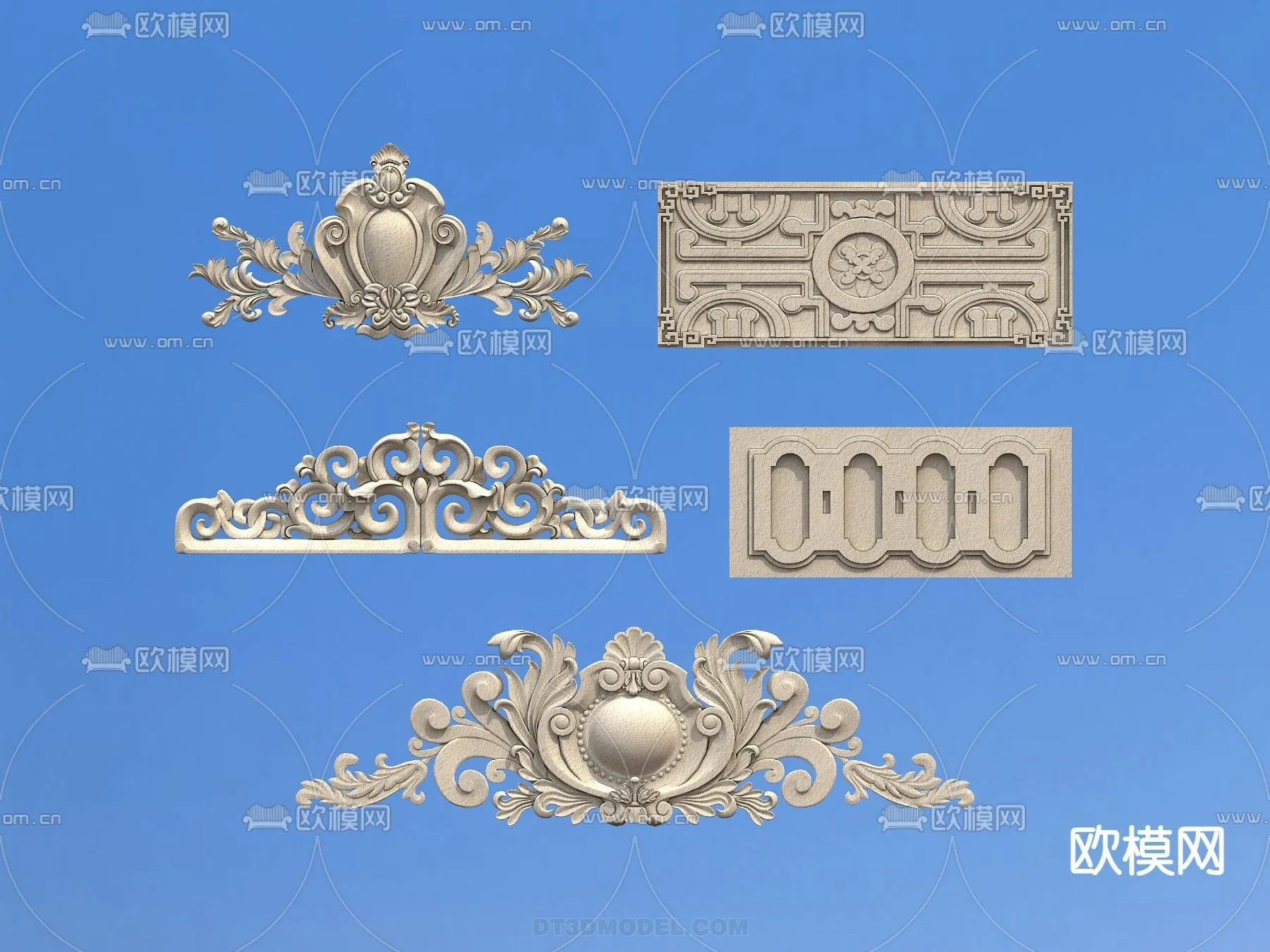 Relief with Pattern – 3D Models for Interior Decoration – 044