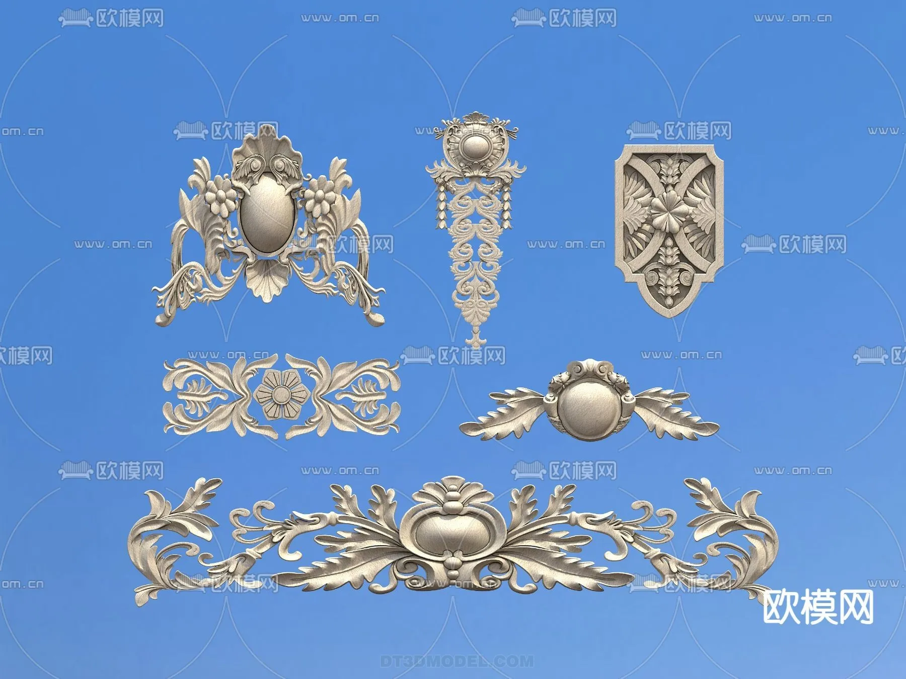 Relief with Pattern – 3D Models for Interior Decoration – 051