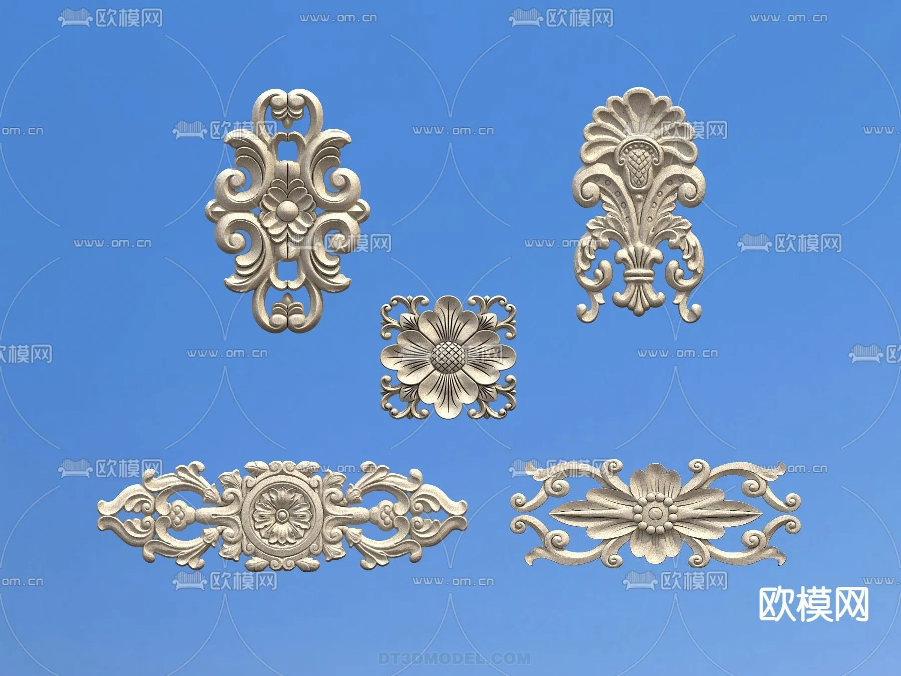 Relief with Pattern – 3D Models for Interior Decoration – 054