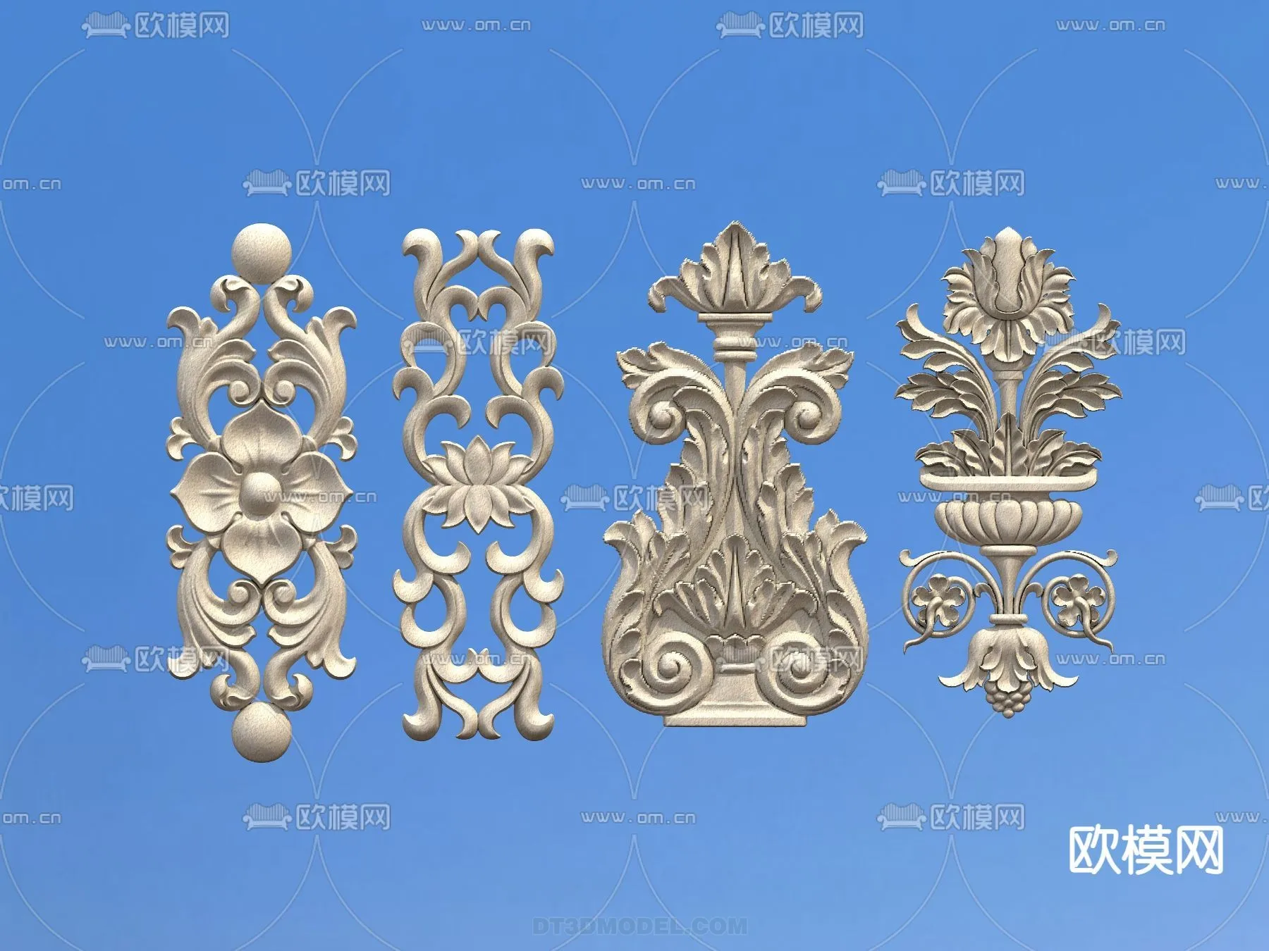 Relief with Pattern – 3D Models for Interior Decoration – 069