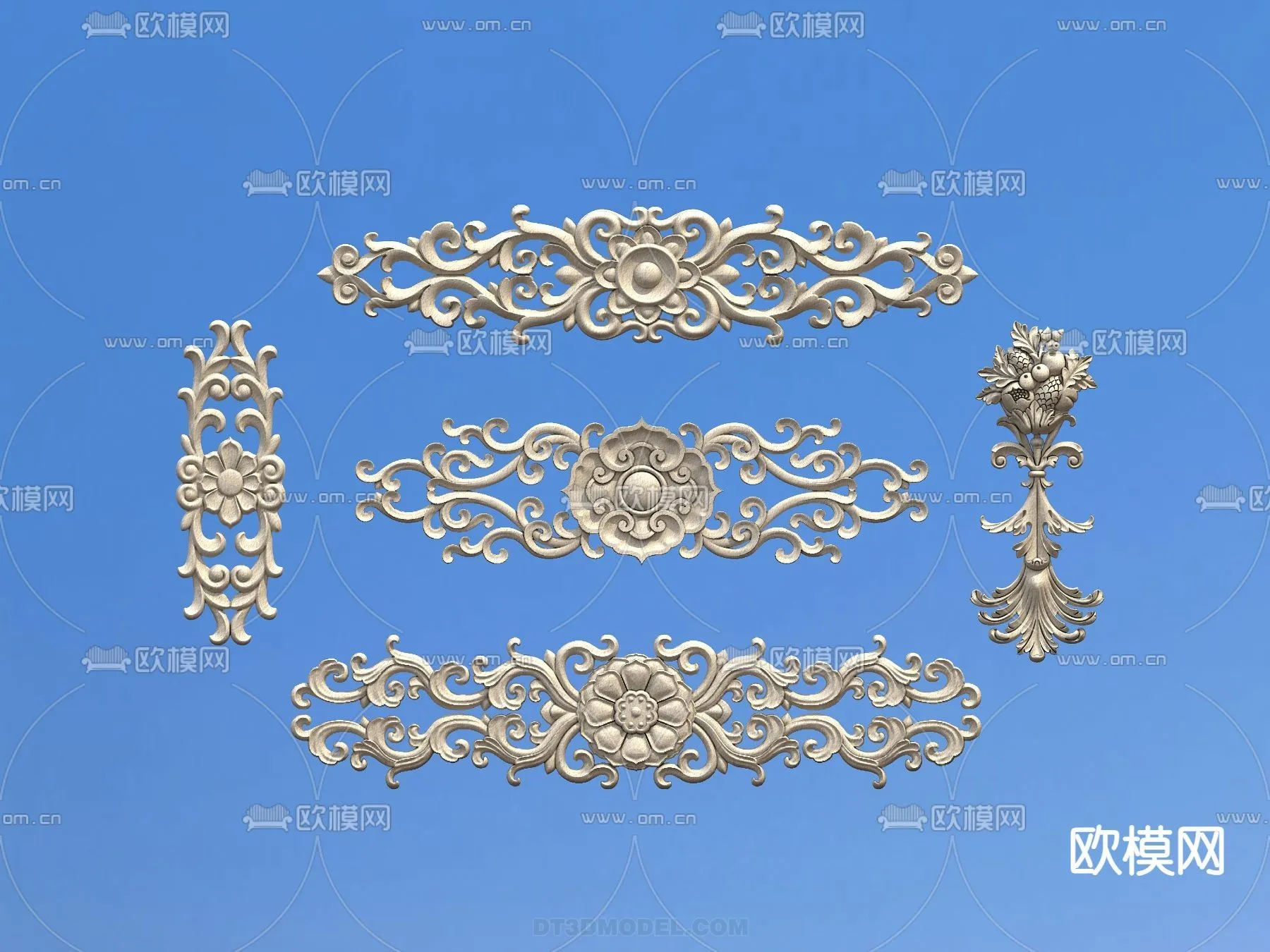 Relief with Pattern – 3D Models for Interior Decoration – 070