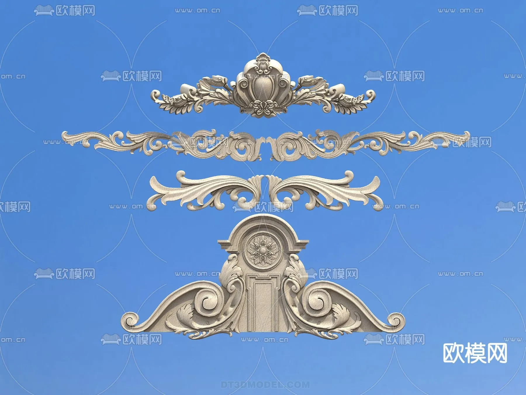 Relief with Pattern – 3D Models for Interior Decoration – 071