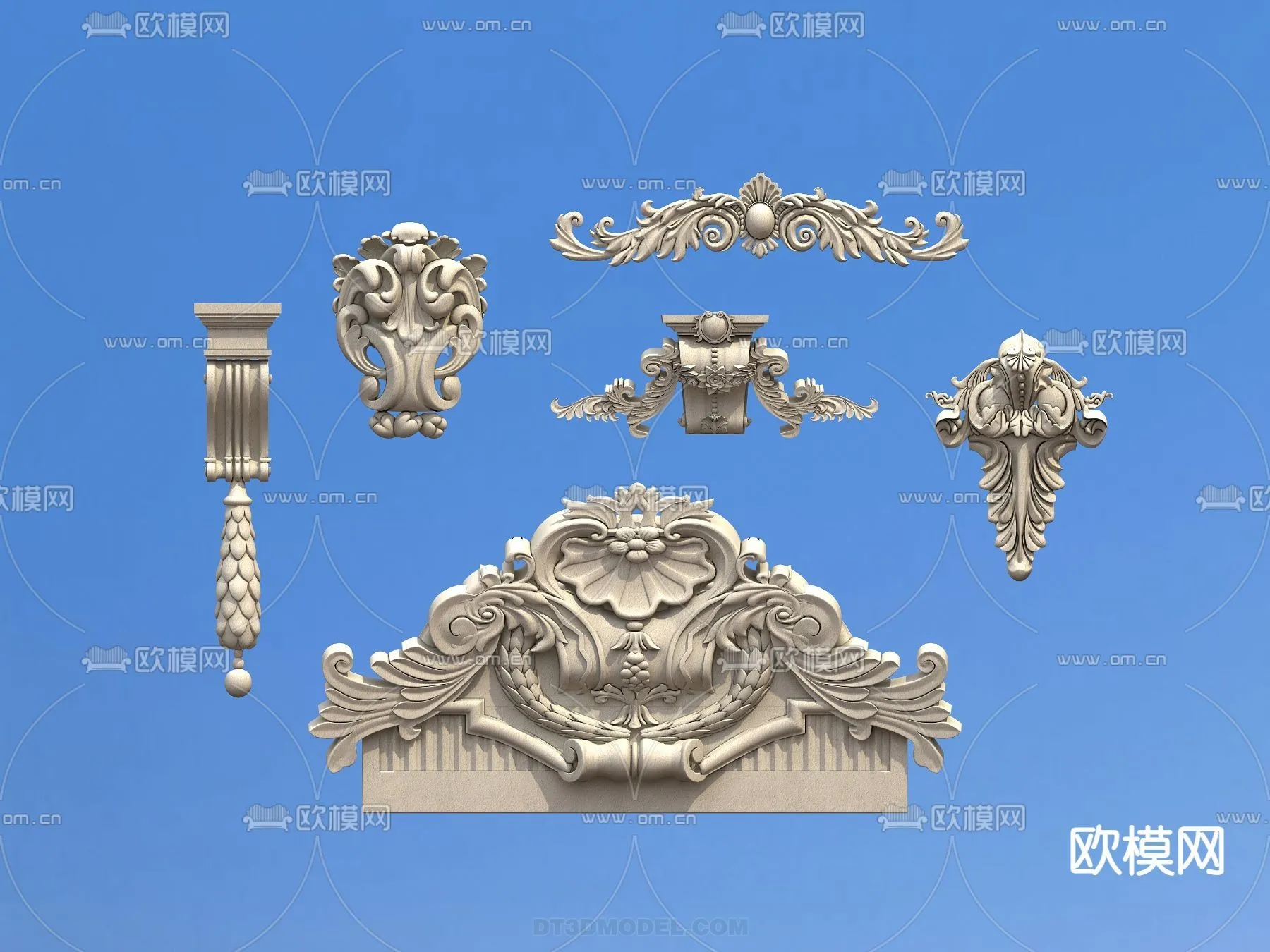 Relief with Pattern – 3D Models for Interior Decoration – 076