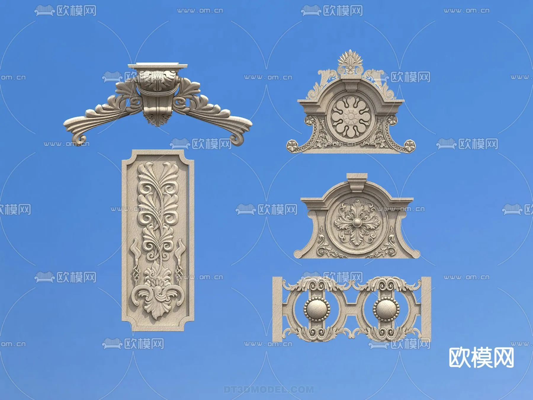 Relief with Pattern – 3D Models for Interior Decoration – 087