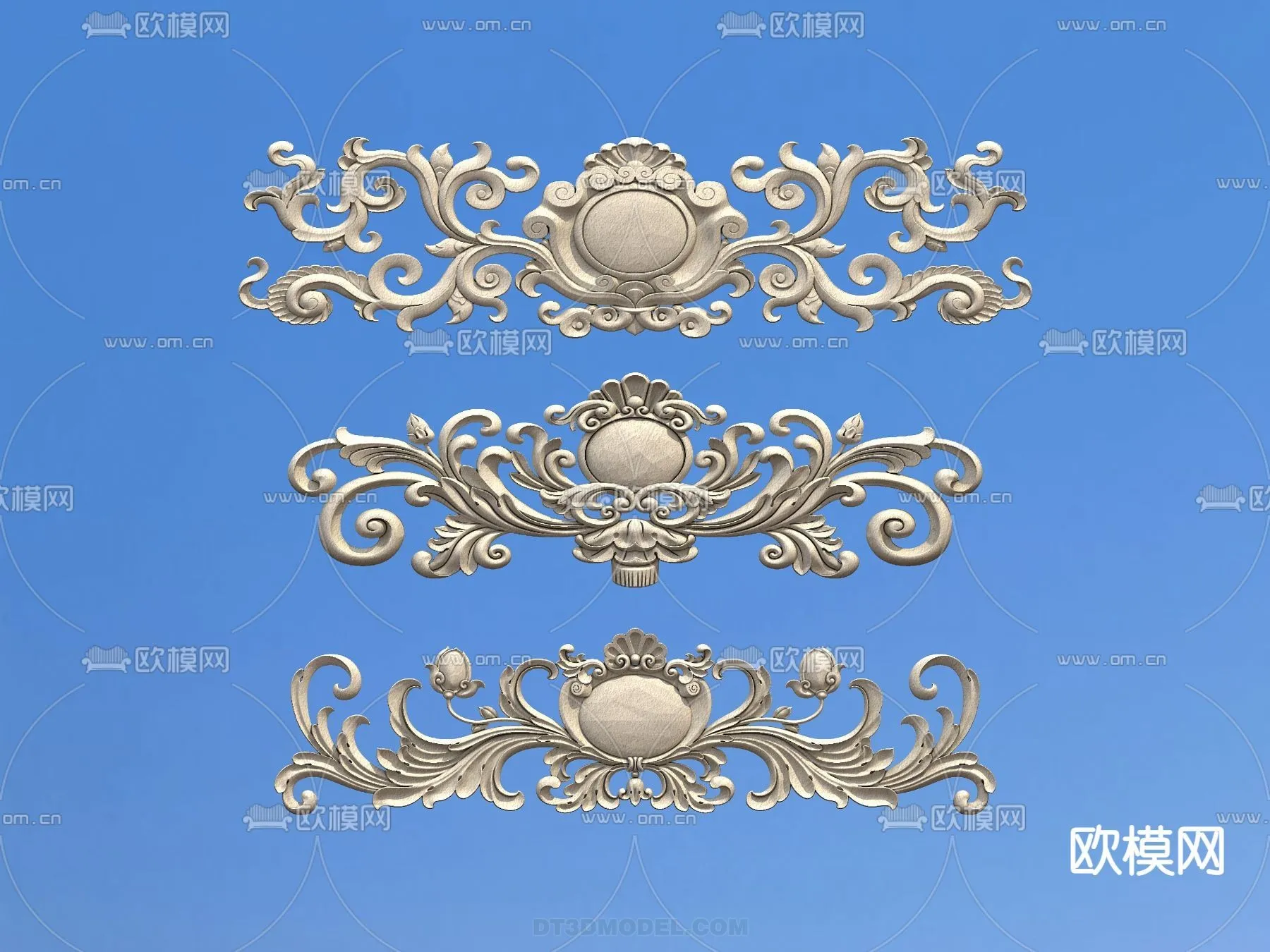 Relief with Pattern – 3D Models for Interior Decoration – 093