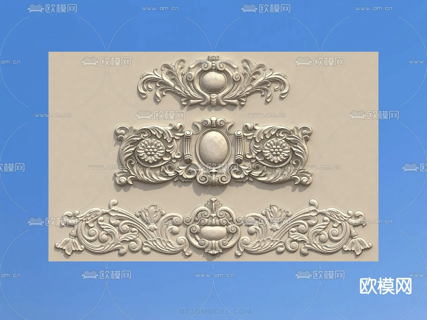 Relief with Pattern – 3D Models for Interior Decoration – 109