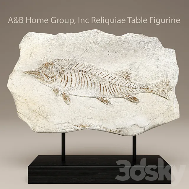 Reliquiae Table Figurine. fossil. figurine. fish. decor 3DSMax File