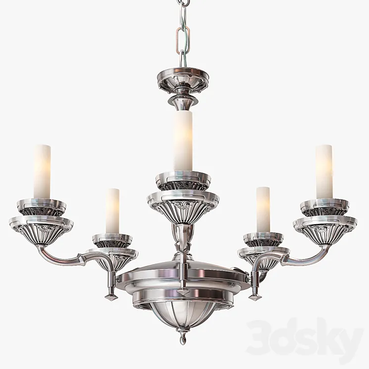 Remains Lighting Silverplate Chandelier 3DS Max