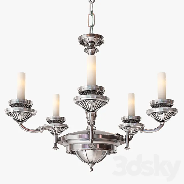 Remains Lighting Silverplate Chandelier 3DSMax File