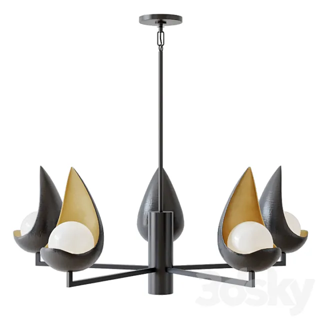 Ren 5-Light Chandelier By McDennon for Fredrick Ramond 3DSMax File