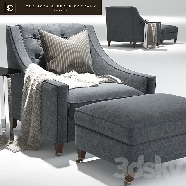 Renoir Armchair_Elypsis Table_The sofa and chair company 3DSMax File