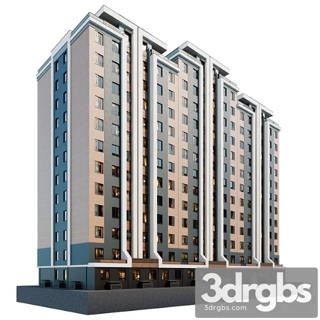 Residential Building 12 Floors 3dsmax Download