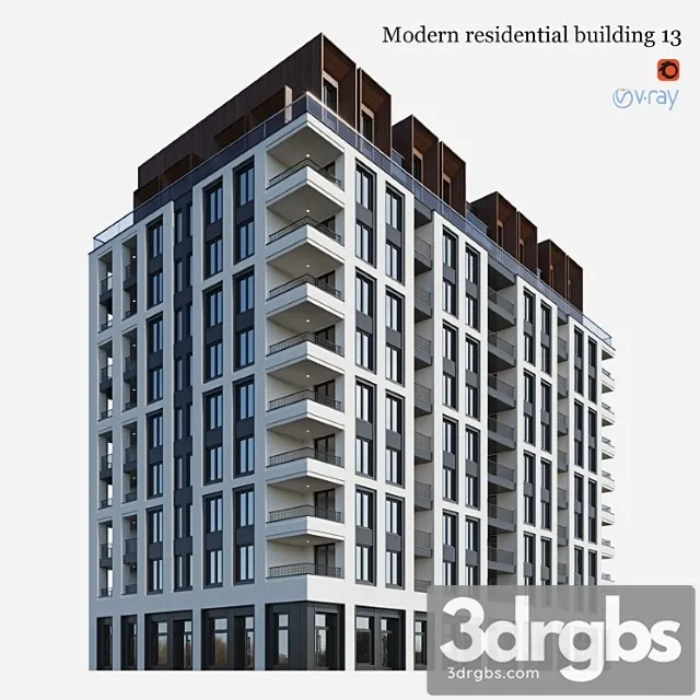 Residential building 13 3dsmax Download