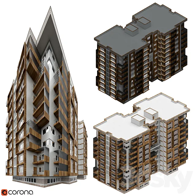 Residential Building 3ds Max