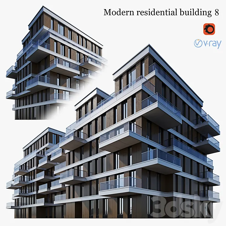 residential building 8 3DS Max