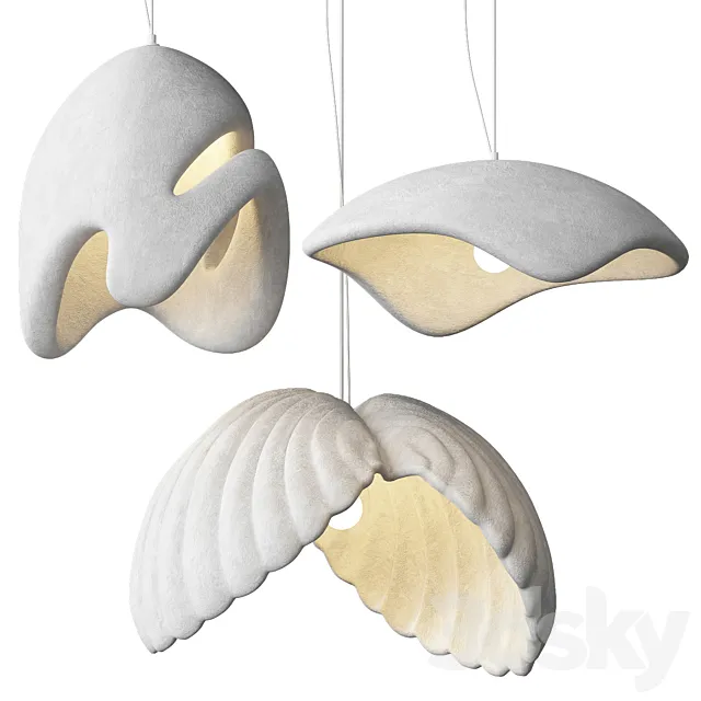 Resin Pendant Lamp 3DS Max Model