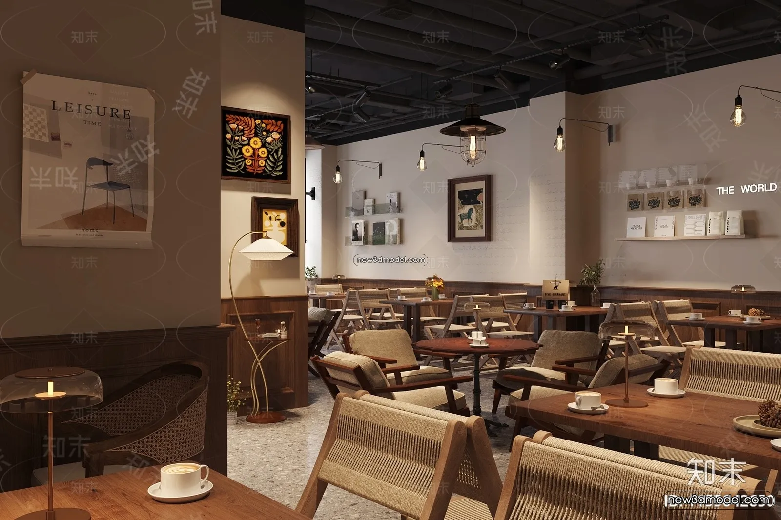 Restaurant and Fastfood 3D Scene – 3D Blocks – 193 – CORONA