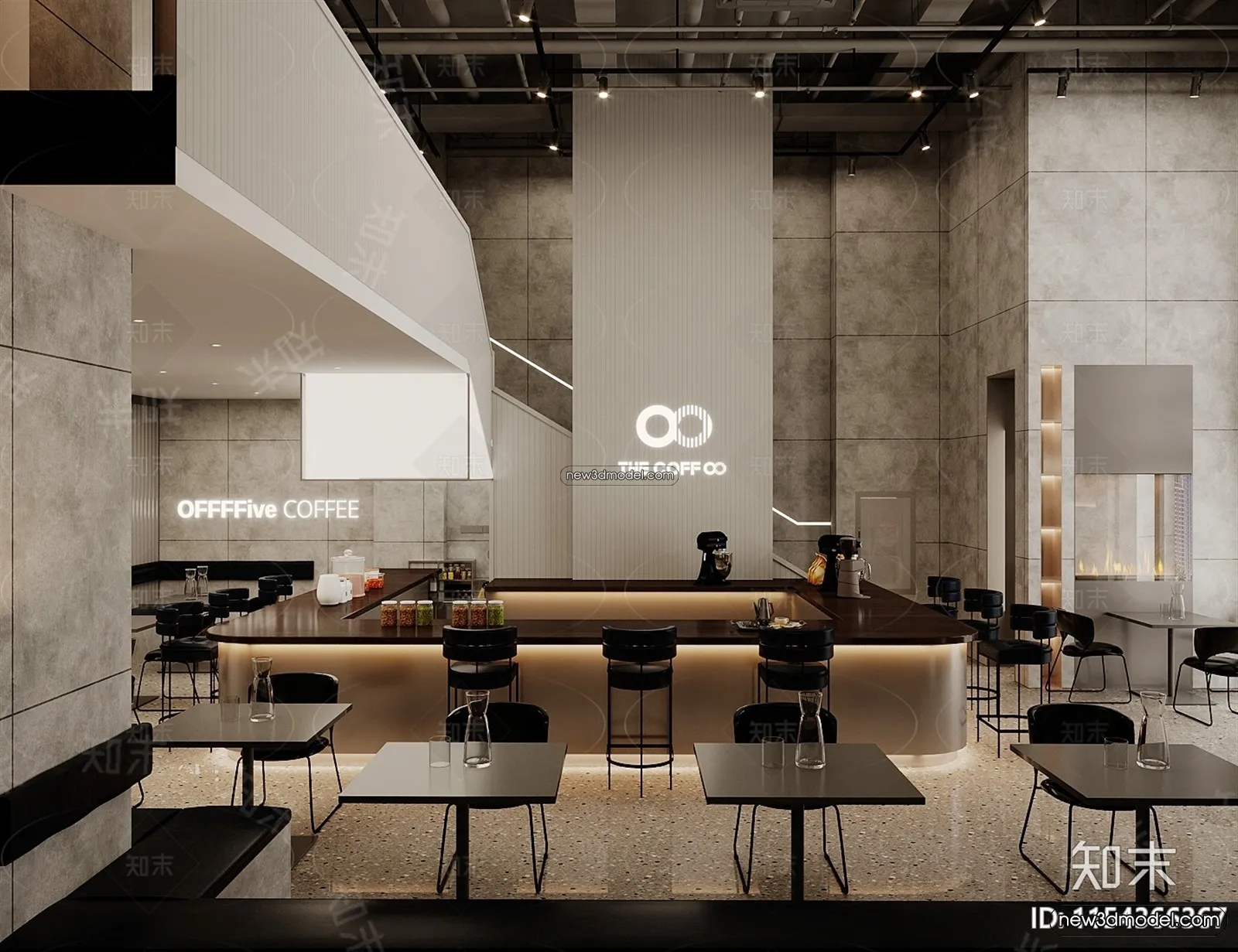 Restaurant and Fastfood 3D Scene – 3D Blocks – 288 – CORONA