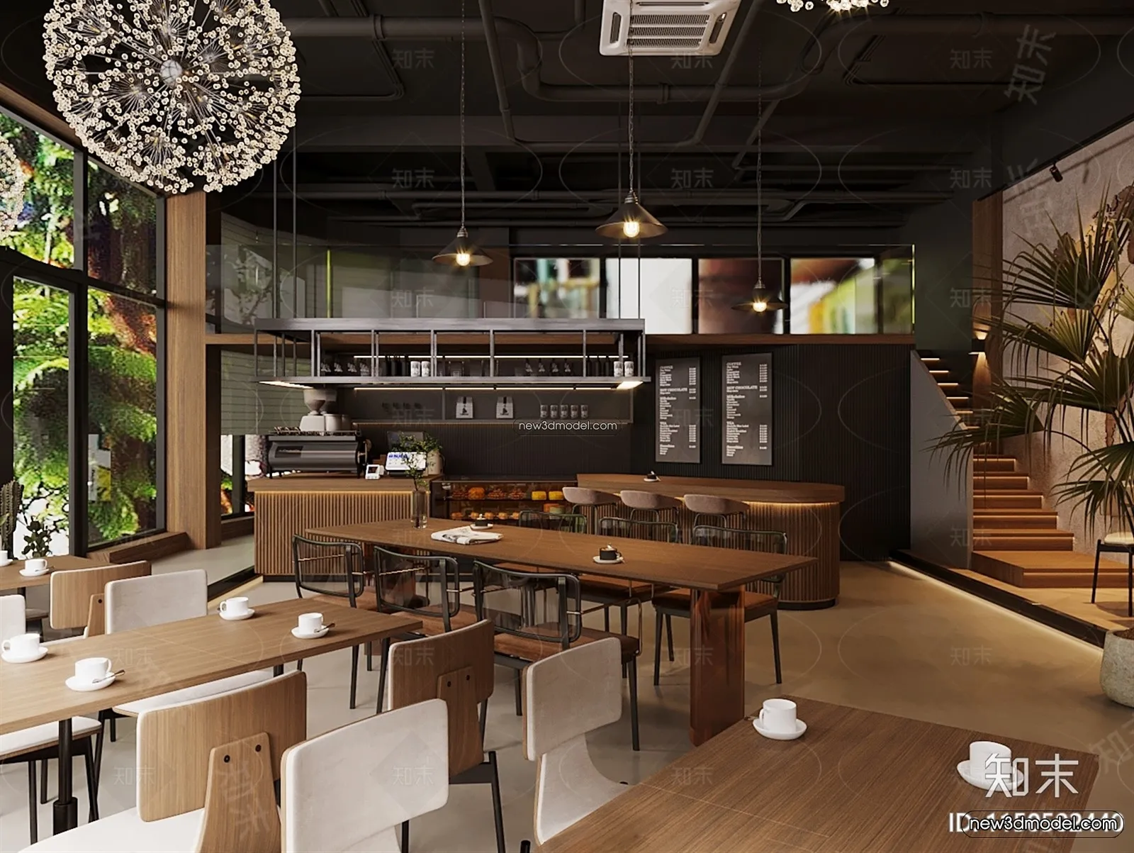 Restaurant and Fastfood 3D Scene – 3D Blocks – 289 – CORONA