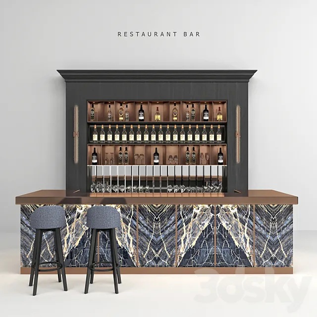 Restaurant Bar 1.8 3DS Max Model